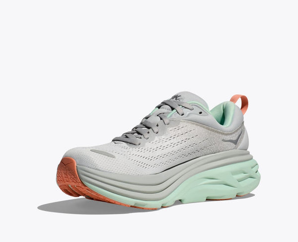 Hoka Womens Bondi 8 (Stardust/Aqua Breeze)