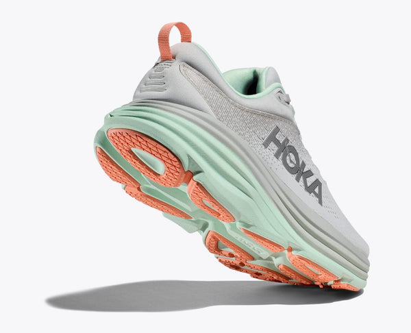 Hoka Womens Bondi 8 (Stardust/Aqua Breeze)