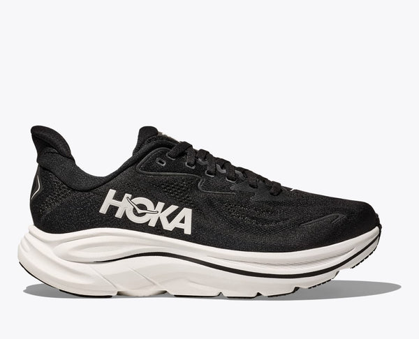 Hoka Mens Clifton 10 (2E) (Black/White)