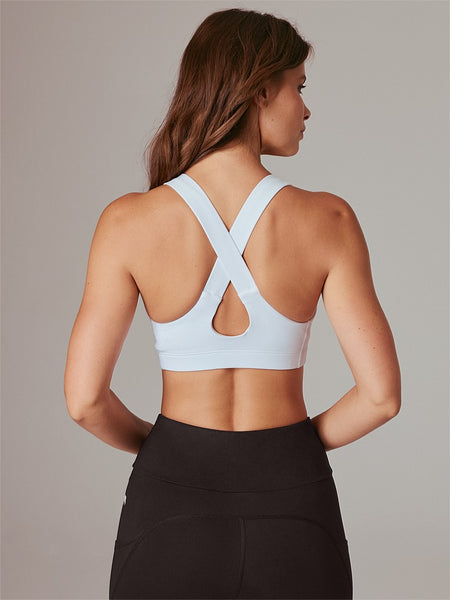 Running Bare Power Up Sports Bra (White)