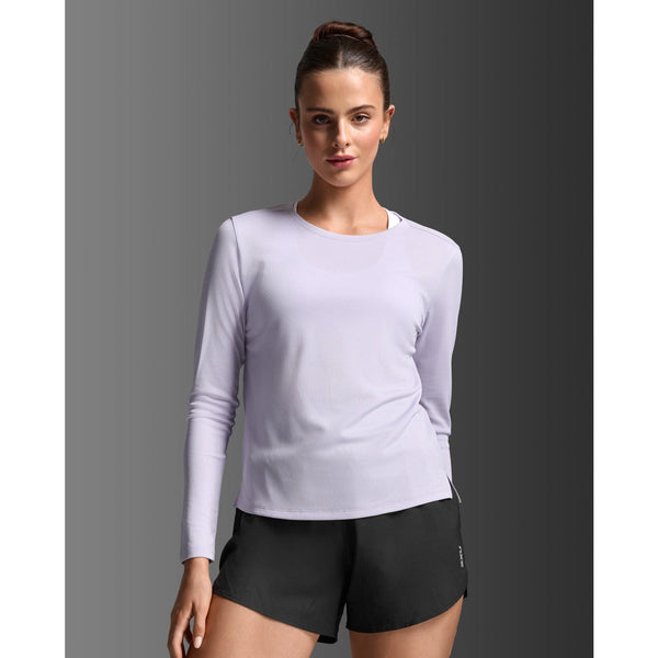 2XU Womens Aero Mes L/S (Violet/Violet Refelective)
