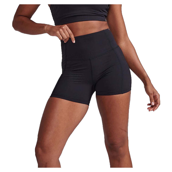 2xu W Form Soft Touch Hi-Rise 4” Compression Shorts (Black/Black)