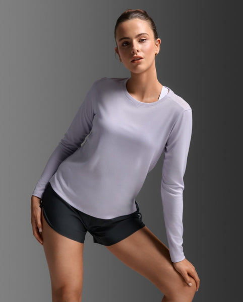 2XU Womens Aero Mes L/S (Violet/Violet Refelective)