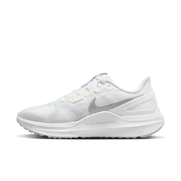 Nike Womens Air Zoom Structure 25 (White/Metallic Silver)