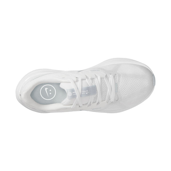 Nike Womens Air Zoom Structure 25 (White/Metallic Silver)