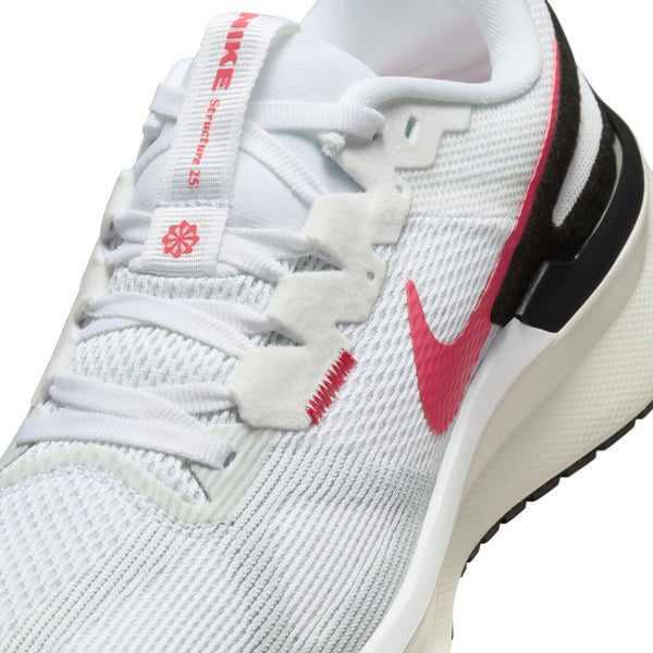 Nike Womens Air Zoom Structure 25 (White/Black/Aster Pink)