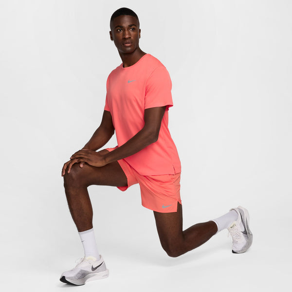 Nike Mens Stride Dri-FIT 7” Running Shorts (Wild Mango/Black/Reflective Silver)