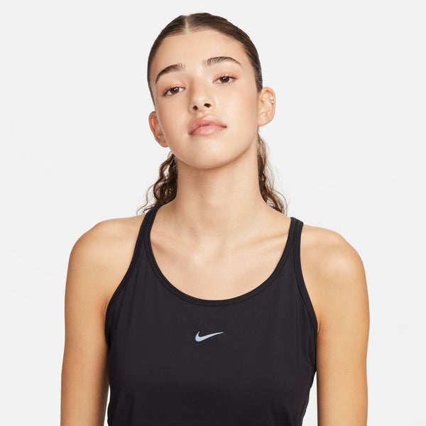 Nike Womens One Classic DF Strappy Run Tank (Black)