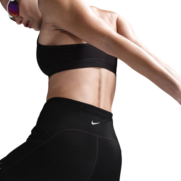 Nike Womens High-Waisted 4'' Tight Run Shorts with Pockets (Black)