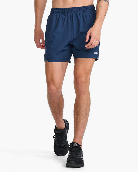 2XU Mens Aero 5" Run Short (Midnight/Silver Reflective)