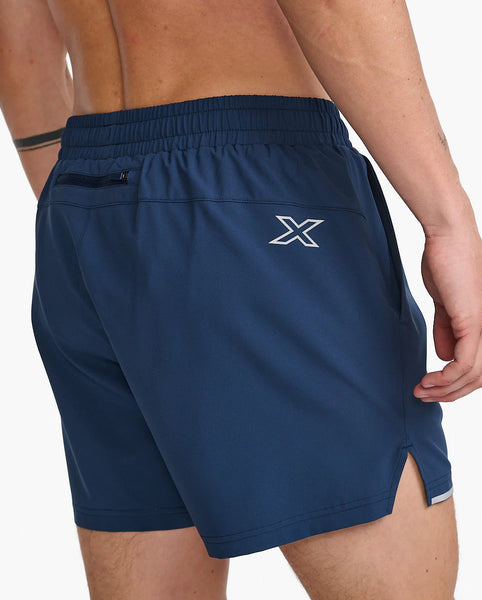 2XU Mens Aero 5" Run Short (Midnight/Silver Reflective)