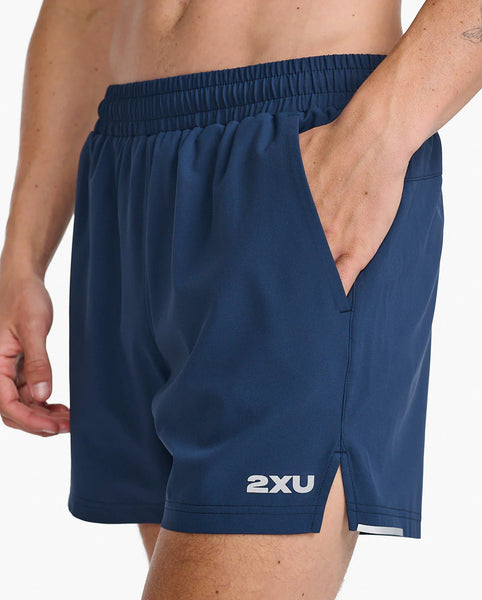 2XU Mens Aero 5" Run Short (Midnight/Silver Reflective)