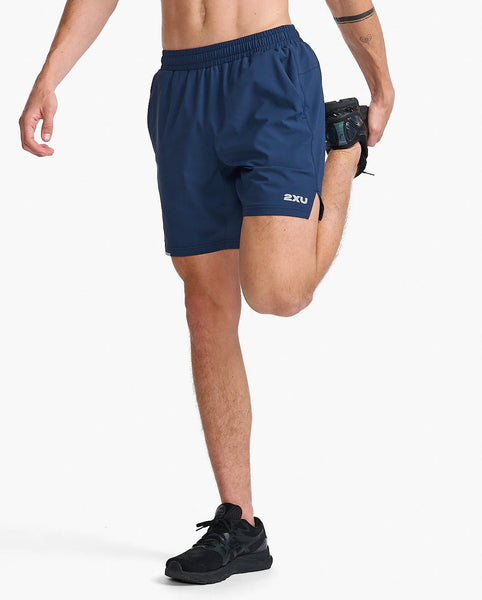 2XU Mens Aero 7" Run Short (Midnight/Silver Reflective)