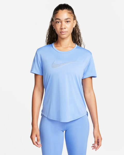 Nike Womens Dri-Fit Swoosh Running Shirt (Polar/Diffused Blue)