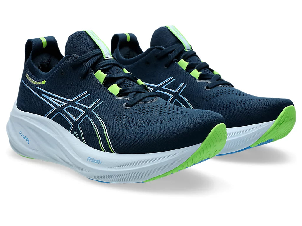Asics Mens Gel-Nimbus 26 (French Blue/Electric Lime) – The Happy