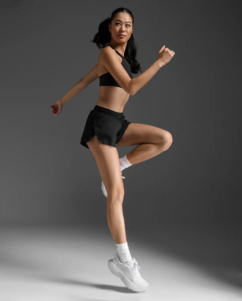 2XU Womens Light Speed 3” Shorts (Black/Black Reflective)