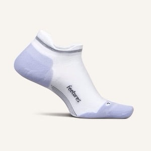 Feetures Elite Light Cushion No-Show Tab (White/Lilatech)