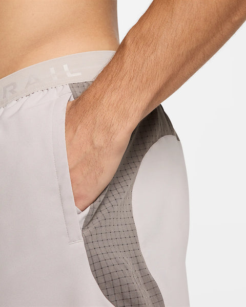 Nike Mens Dri-Fit 6” Trail Run Shorts (College Grey/Cave Stone/Barely Volt/Black)