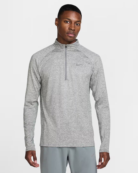 Nike Mens Dri-FIT 1/4 Zip Running Top (Smoke Grey/Heather)