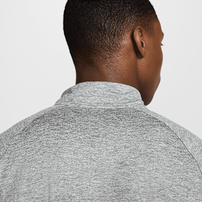 Nike Mens Dri-FIT 1/4 Zip Running Top (Smoke Grey/Heather)