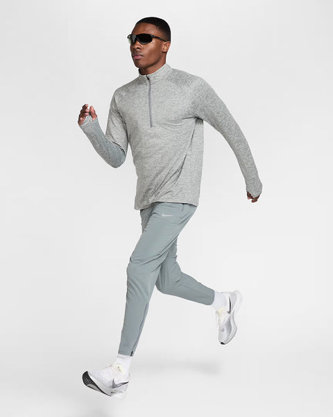 Nike Mens Dri-FIT 1/4 Zip Running Top (Smoke Grey/Heather)