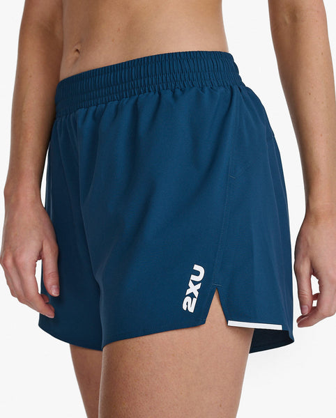 2XU Womens Aero 5" Run Short (Moonlight/White Reflective)