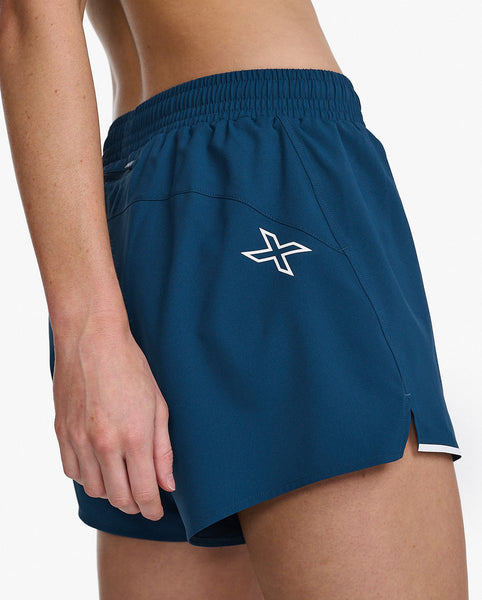 2XU Womens Aero 5" Run Short (Moonlight/White Reflective)