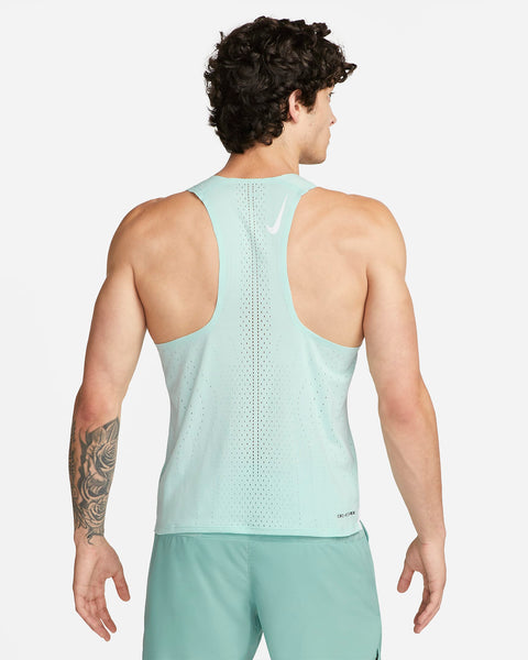 Nike Mens Aeroswift Run Singlet (Jade Ice/White)