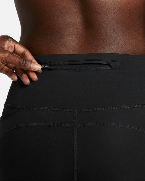 Nike Womens Mid-rise 7/8 Fast Run tight w' Pockets (Black)