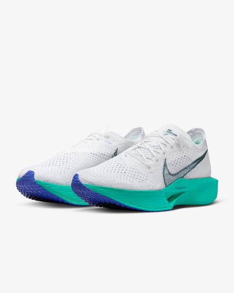 Nike Mens Zoom X Vaporfly Next % 3 (White/Jade Ice/Clear Jade/Deep Jungle)