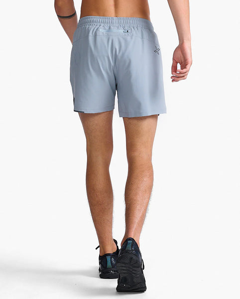 2XU Mens Aero 5" Run Short (Weathervane/Black-Reflective)