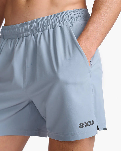 2XU Mens Aero 5" Run Short (Weathervane/Black-Reflective)