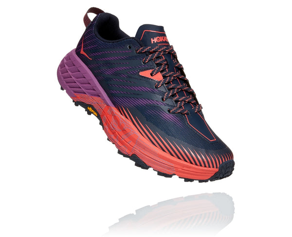 Hoka Womens Speedgoat 4 (Outer Space/Hot Coral)