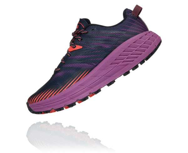 Hoka Womens Speedgoat 4 (Outer Space/Hot Coral)