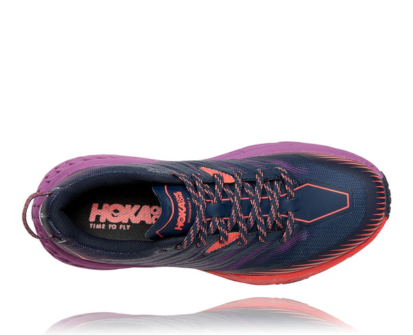 Hoka Womens Speedgoat 4 (Outer Space/Hot Coral)
