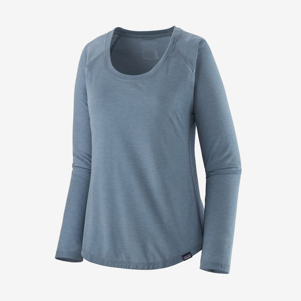 Patagonia Womens Cap Cool Long Sleeve Trail Shirt (Light Plume Grey)