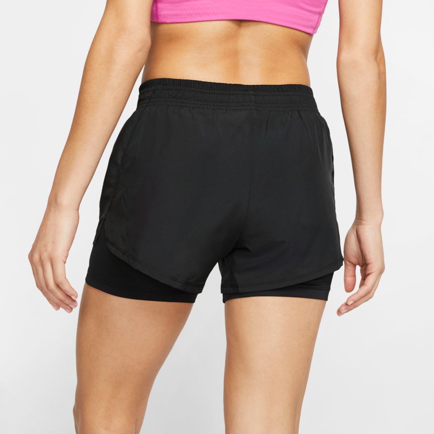 Nike Running Tempo Luxe 2 in 1 shorts in grey