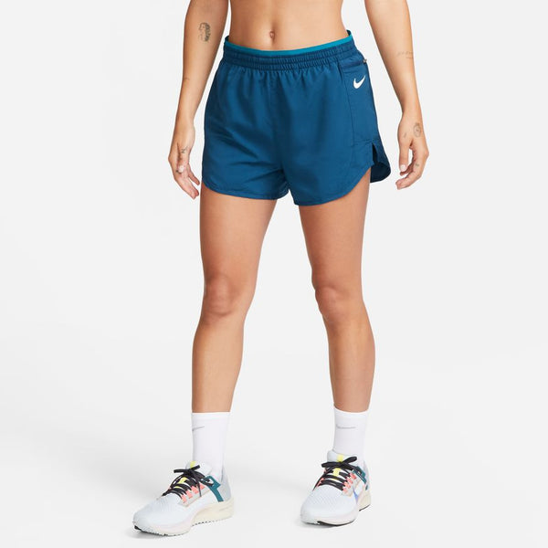 Nike Womens Tempo Luxe 3” Running Short (Valerian Blue/Reflective Silver)