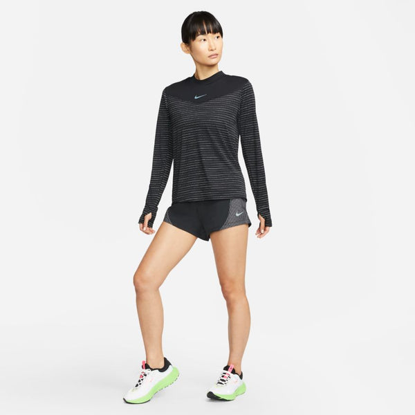 Nike Womens Dri-Fit Run Division Tempo Lux 3" Run Short (Black)