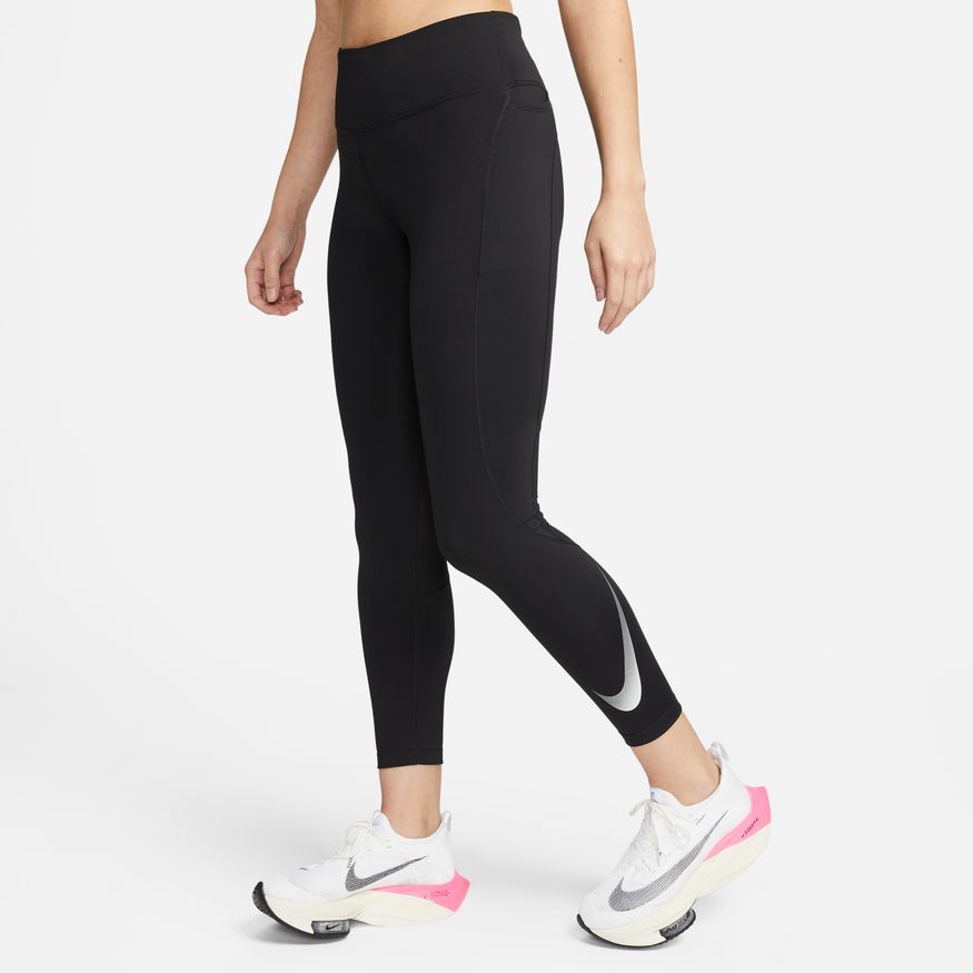 Nike Women's Fast Mid-Rise 7/8 Running Leggings with Pockets (Black) – The  Happy Runner