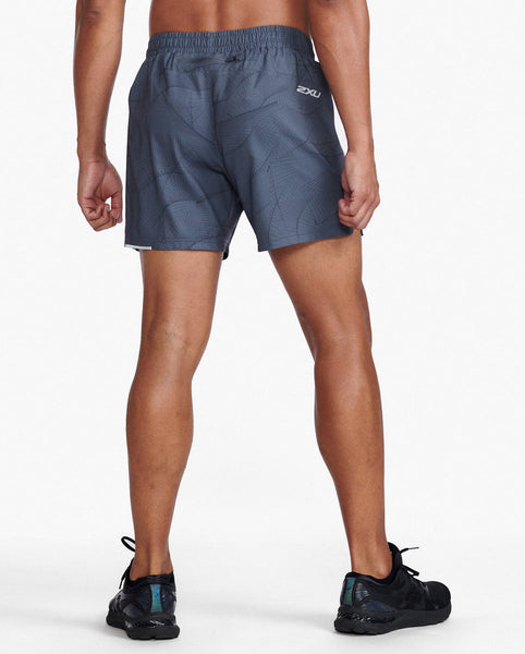 2XU M Aero 5" Run Short (Spiralize Turbulence/Silver Reflective)