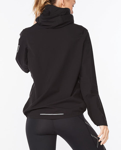 2XU Womens Light Speed Water Proof Jacket (Black/Reflective Silver)