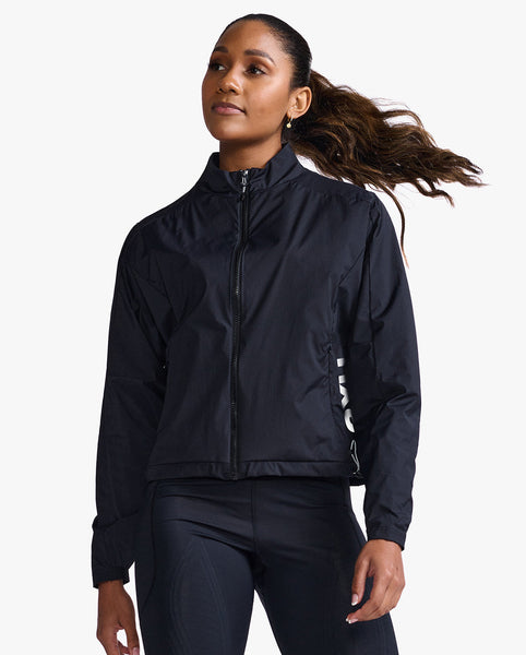 2XU Womens Motion Bomber Training Jacket (Black/White)