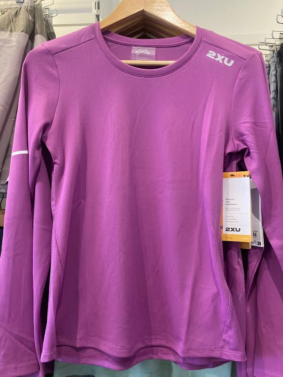 2XU Womens Aero L/S Run Tee (Hyper Violet/White Reflective)