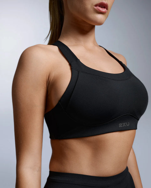 2XU Womens Light Speed High Impact Bra (Black/Black Reflective)