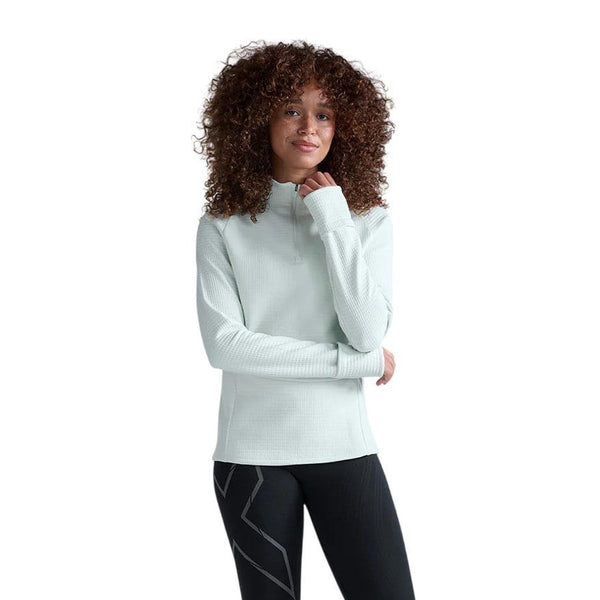 2XU Womens Ignition Haptic 1/4 Zip (Mint Dust/Mint Reflective)