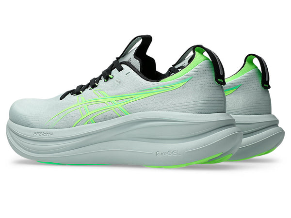 Asics Mens Gel Nimbus 28 (2E) (Cold Moss/Illuminate Green)
