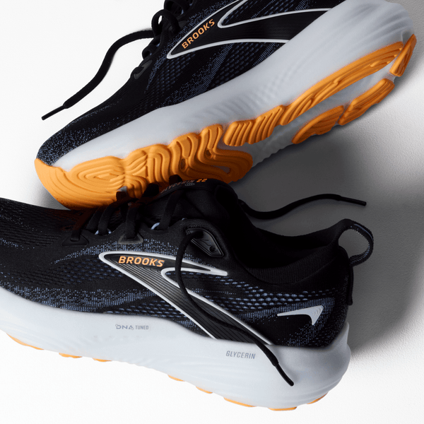 Brooks Mens Glycerin 22 (2E) (Black/Country Blue/Org)