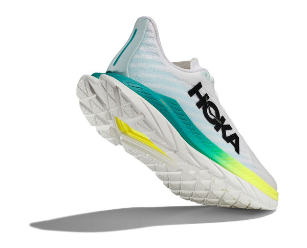 Hoka Womens Mach 5 (White/Blue Glass)