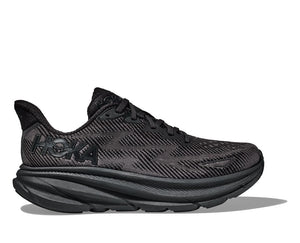 Hoka Womens Clifton 9 Wide (Black/Black)